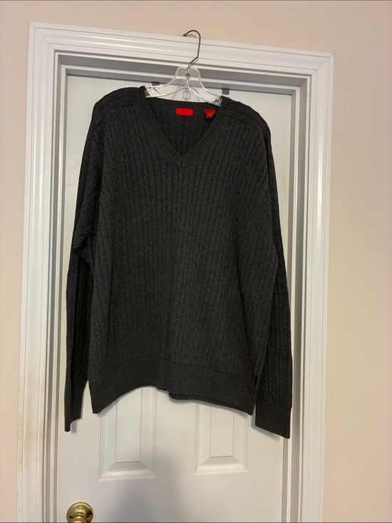 Izod Other - Men's Izod 2XL V-Neck Cable Knit Sweater - Black